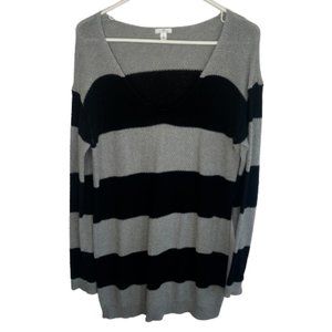 BP Women's Cotton Knit Striped Scoop Neck Pullover